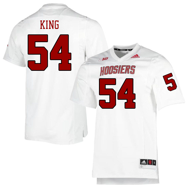 Men #54 Caleb King Indiana Hoosiers College Football Jerseys Stitched-Retro White